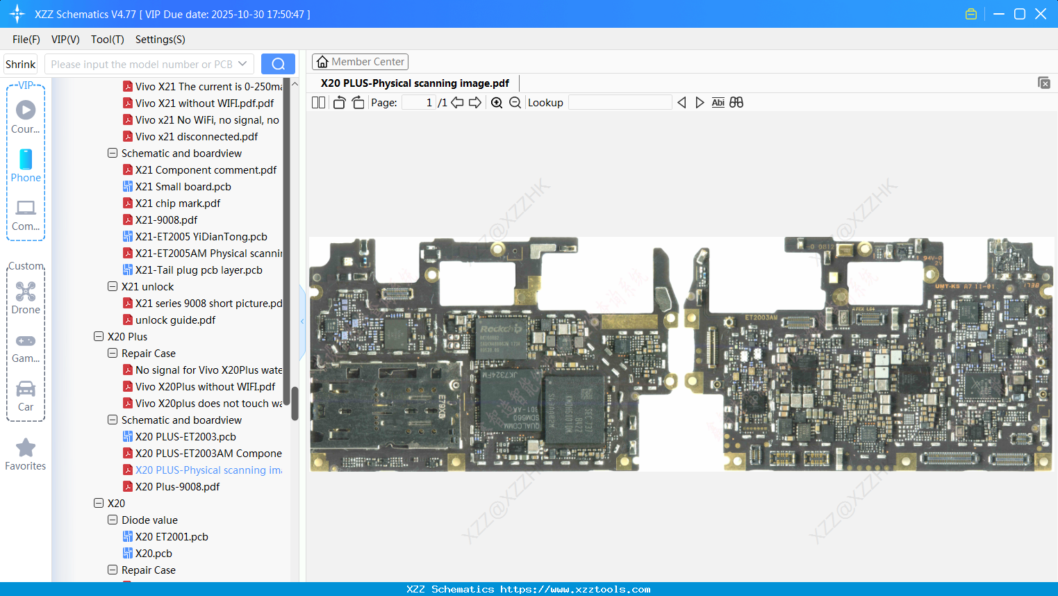 VIVO X20 PLUS-Physical Scanning Image
